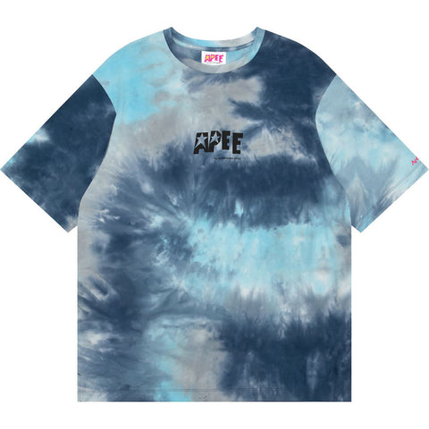 TIE DYE GRAPHIC SLIT TUNIC TEE L