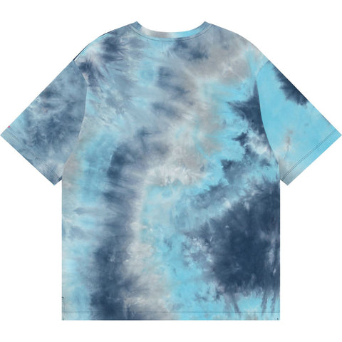 TIE DYE GRAPHIC SLIT TUNIC TEE L