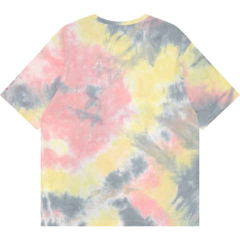 TIE DYE GRAPHIC SLIT TUNIC TEE L