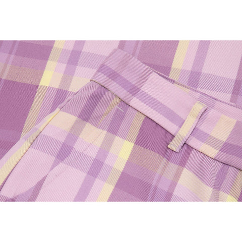 APEE CHECKED WIDE PANTS LADIES