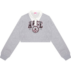 APEE CROPPED POLO SWEATSHIRT LADIES