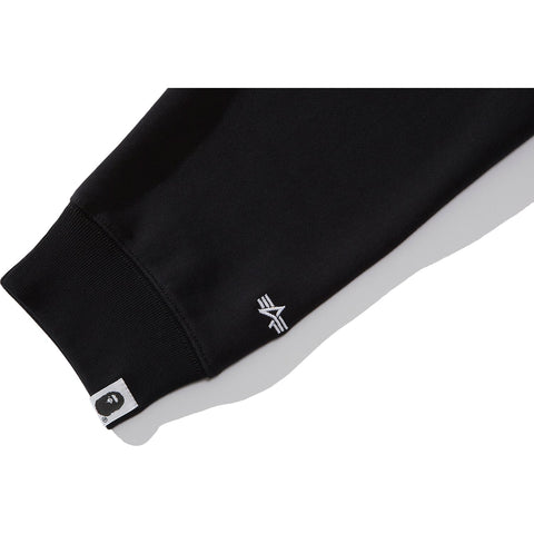 BAPE X ALPHA RIB COLLAR HOODIE MENS