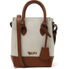 BAPY LEATHER TRIMMED CANVAS TOTE BAG LADIES