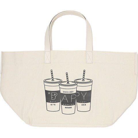 BAPY OVERSIZED CANVAS TOTE BAG LADIES