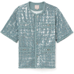 BAPY SEQUINS DENIM JACKET L