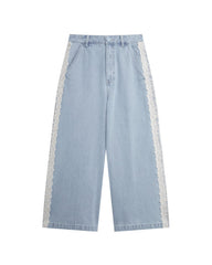 BAPY LACE-TRIMMED JEANS LADIES