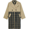 BAPY LAYERED CHECK TRENCH LADIES