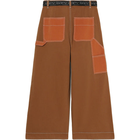 BAPY PANELS TWILL WIDE JEANS LADIES