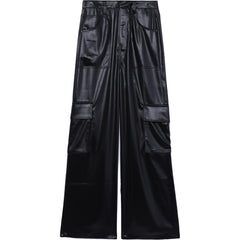 BAPY SATIN CARGO PANTS LADIES