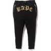 BAPE BLACK BAPE EMBROIDERY JOGGER PANTS MENS