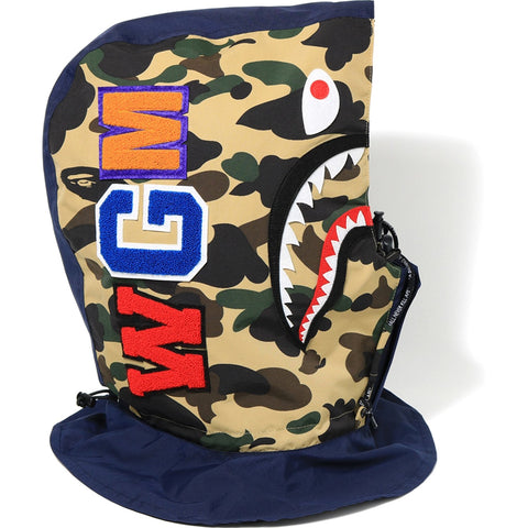1ST CAMO SHARK FACE MASK HOODIE MENS