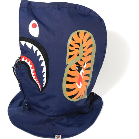 1ST CAMO SHARK FACE MASK HOODIE MENS