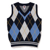 APE HEAD PATCH ARGYLE KNIT VEST KIDS