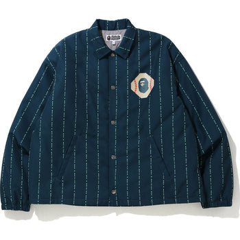 TEXT STRIPE RELAXED COACH JACKET MENS