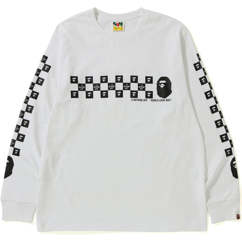 BAPE CHECKER L/S TEE MENS