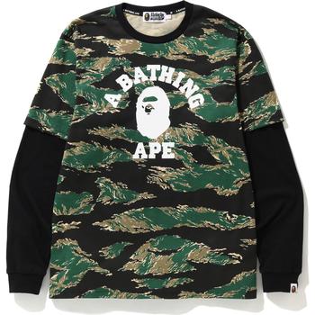 TIGER CAMO COLLEGE LAYERED L/S TEE MENS