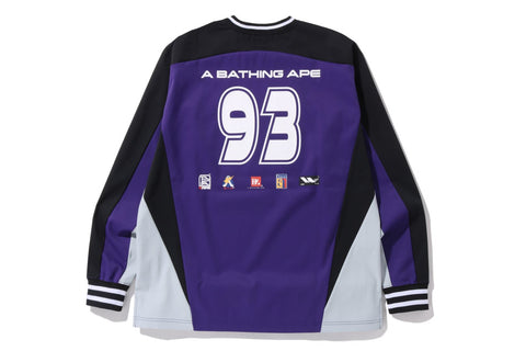 A BATHING APE TEAM LOGO RELAXED FIT L/S TEE MENS