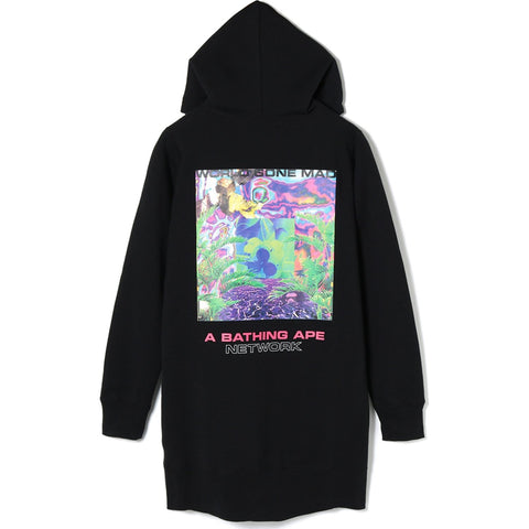 BAPE NETWORK PULLOVER HOODIE ONEPIECE LADIES
