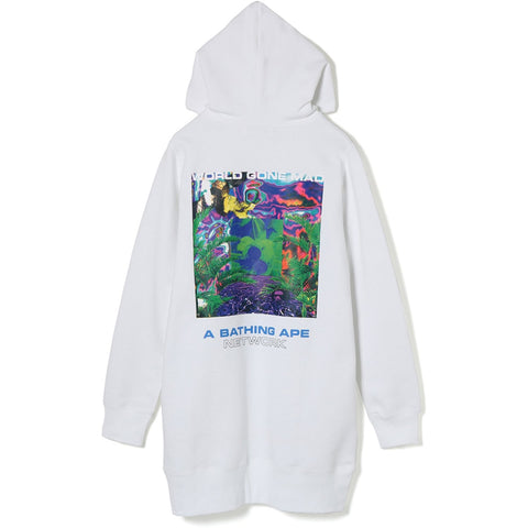 BAPE NETWORK PULLOVER HOODIE ONEPIECE LADIES