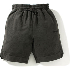LINE 1ST CAMO WASHED SWEAT WIDE FIT BASKETBALL SHORTS MENS