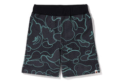 TEXT CODE CAMO SWEAT SHORTS MENS
