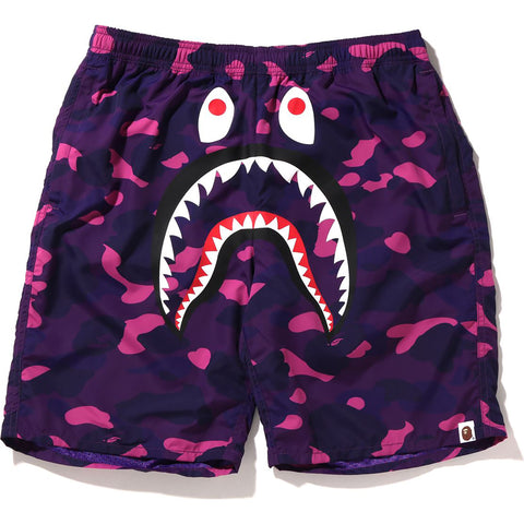 COLOR CAMO SHARK BEACH SHORTS MENS