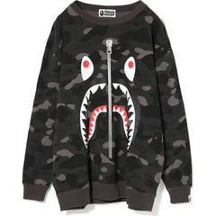 COLOR CAMO SHARK OVERSIZED CREWNECK LADIES