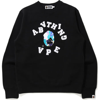 MULTI CAMO EMBROIDERY HEAVY WEIGHT CREWNECK MENS