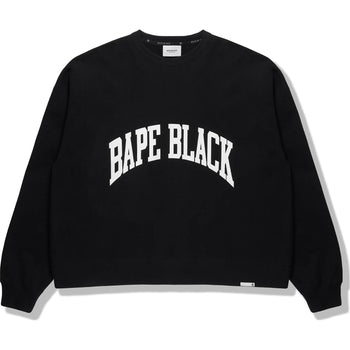 BAPE BLACK OVERSIZED CREWNECK MENS