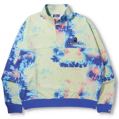 TIE DYE STAND COLLAR LOOSE FIT SWEAT MENS