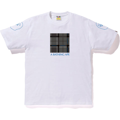 BAPE LOGO CHECK BOX TEE MENS