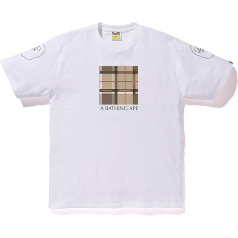 BAPE LOGO CHECK BOX TEE MENS