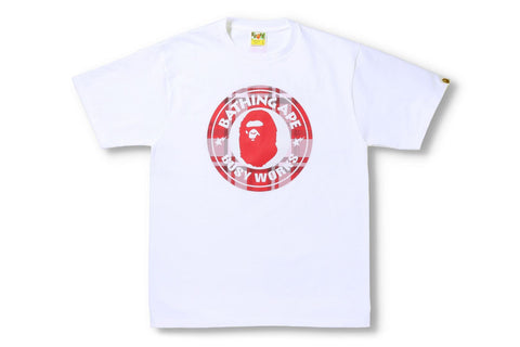 BAPE CHECK GIFT BUSY WORKS TEE MENS