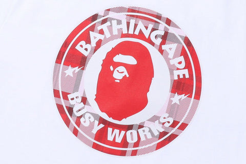 BAPE CHECK GIFT BUSY WORKS TEE MENS