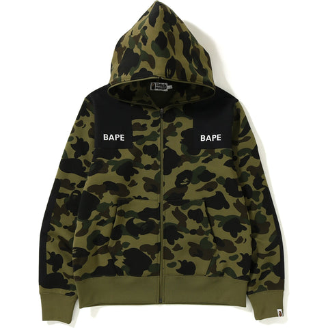 1ST CAMO PATCHED WIDE FULL ZIP HOODIE MENS