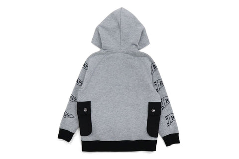 BY BATHING FABRIC POCKET ZIP HOODIE KIDS