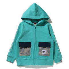 1ST CAMO MESH POCKET ZIP HOODIE KIDS