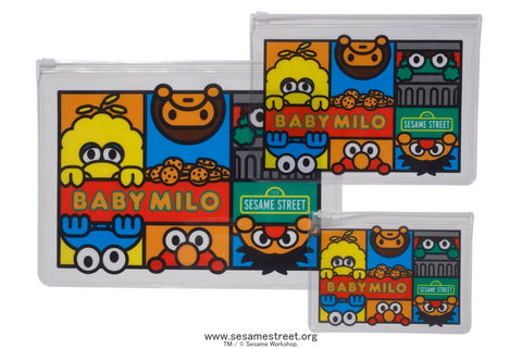 BAPE X SESAME PVC POUCH 3P SET MENS