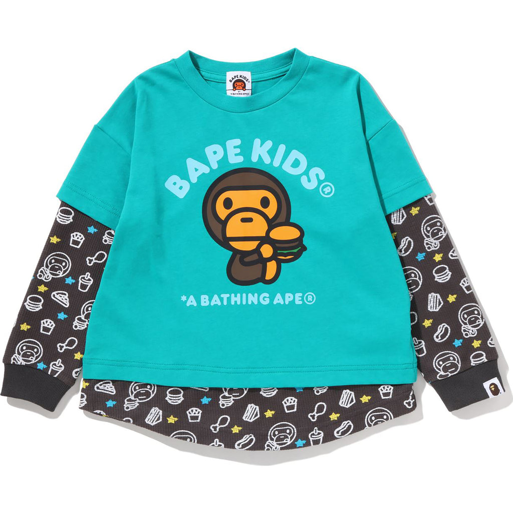 BABY MILO JUNK FOOD LAYERED LOOSE FIT L/S TEE KIDS | sale.bapeus.com