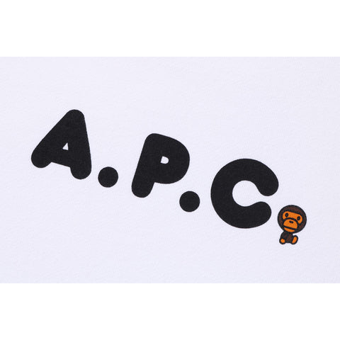BAPE X A.P.C. MILO ON APC WIDE CREWNECK LADIES