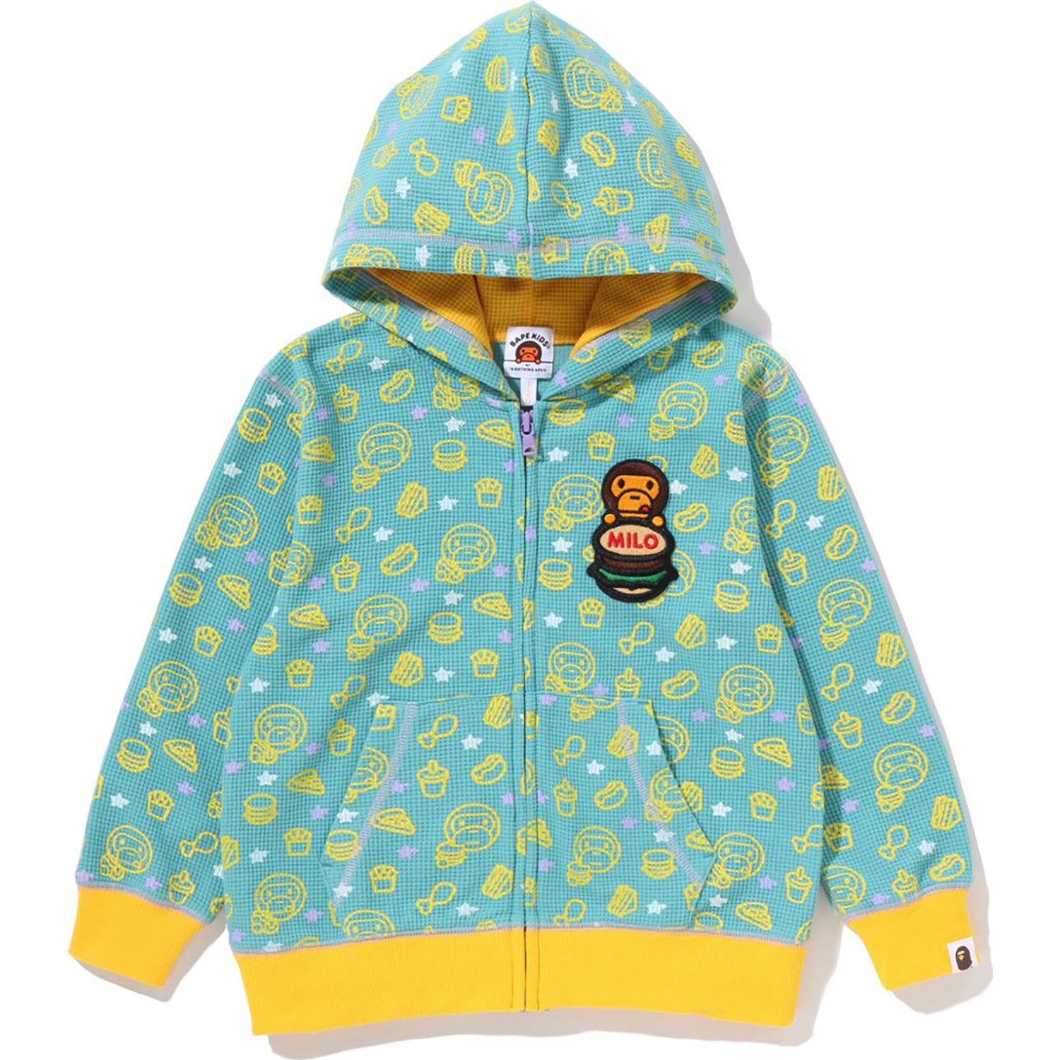 専用　APEALL BABY MILO MULTI ZIP HOODIE SAX BAPE Milo Face Safari Full Zip Hoodie Multi Men's - US