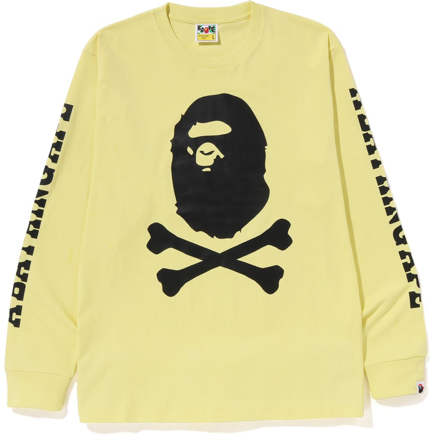 APE ロンT A BATHING APE tシャツ CROSSBONE COLLEGE LS TEE メンズ
