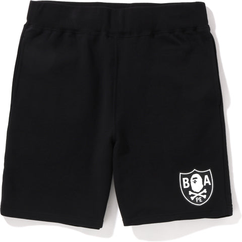 COLOR APE CROSSBONE ONE POINT SWEAT SHORTS MENS