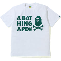 A BATHING APE CROSSBONE PIGMENT PRINT TEE MENS